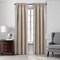 Threadmade Home Colette Faux Silk Blackout Window Curtain, Taupe - 52"W x 95"L